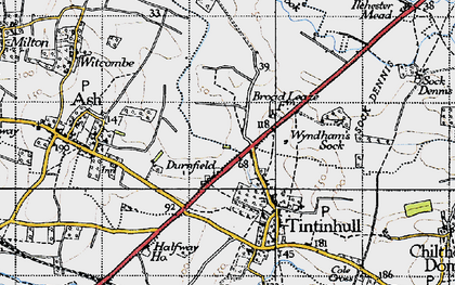 Old map of Durnfield in 1945