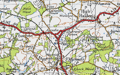 Old map of Durrant Green in 1940