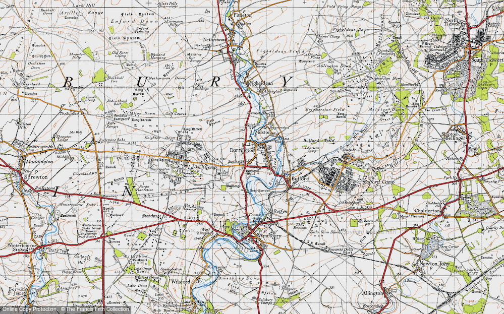Old Map of Durrington, 1940 in 1940