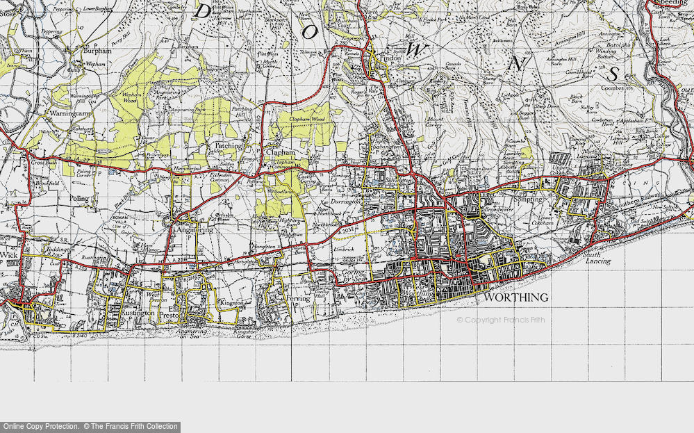 Old Map of Durrington, 1940 in 1940