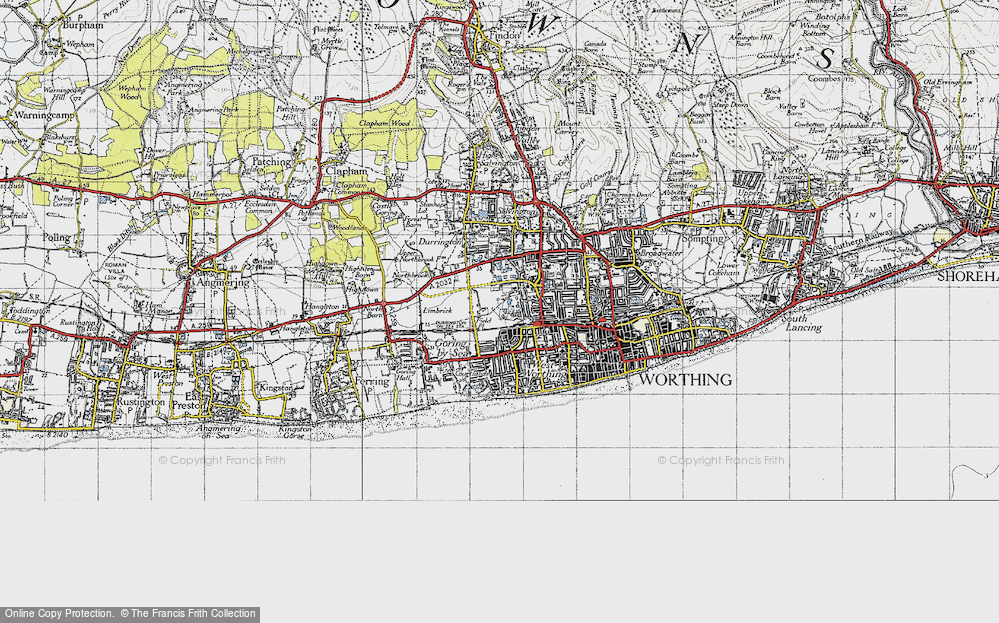 Old Map of Durrington-on-Sea Sta, 1940 in 1940
