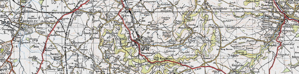 Old map of Dursley in 1946