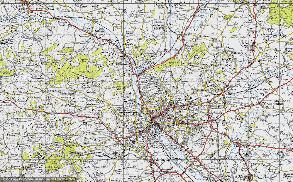 Old Map of Duryard, 1946 in 1946