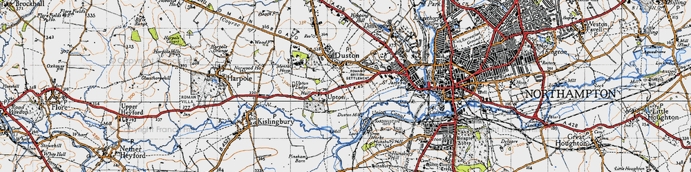 Old map of Duston in 1946