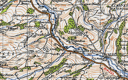 Old map of Dutlas in 1947