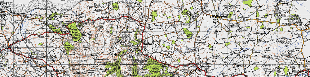 Old map of Dyche in 1946