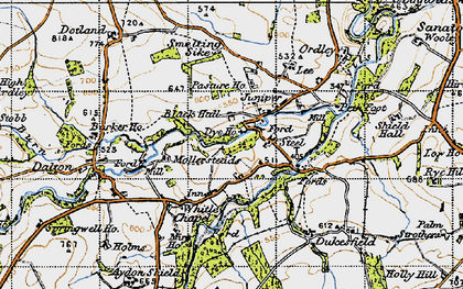Old map of Dye House in 1947