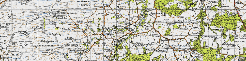 Old map of Dye House in 1947