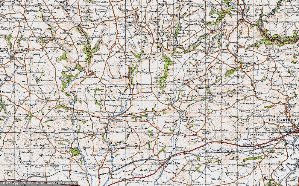 Old Map of Dyffryn, 1946 in 1946