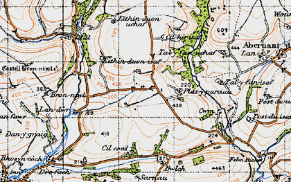 Old map of Dyffryn in 1946