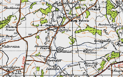Old map of Whitton Mawr in 1947