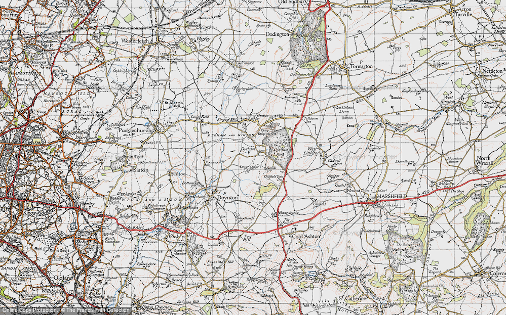 Old Map of Dyrham, 1946 in 1946