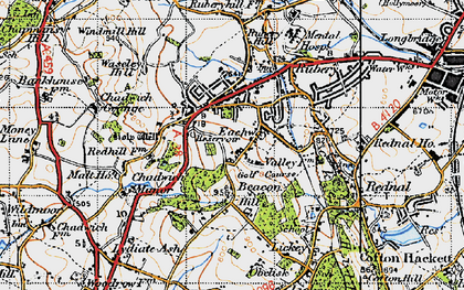 Old map of Eachway in 1947