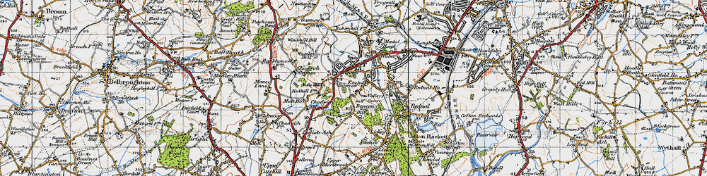 Old map of Eachway in 1947