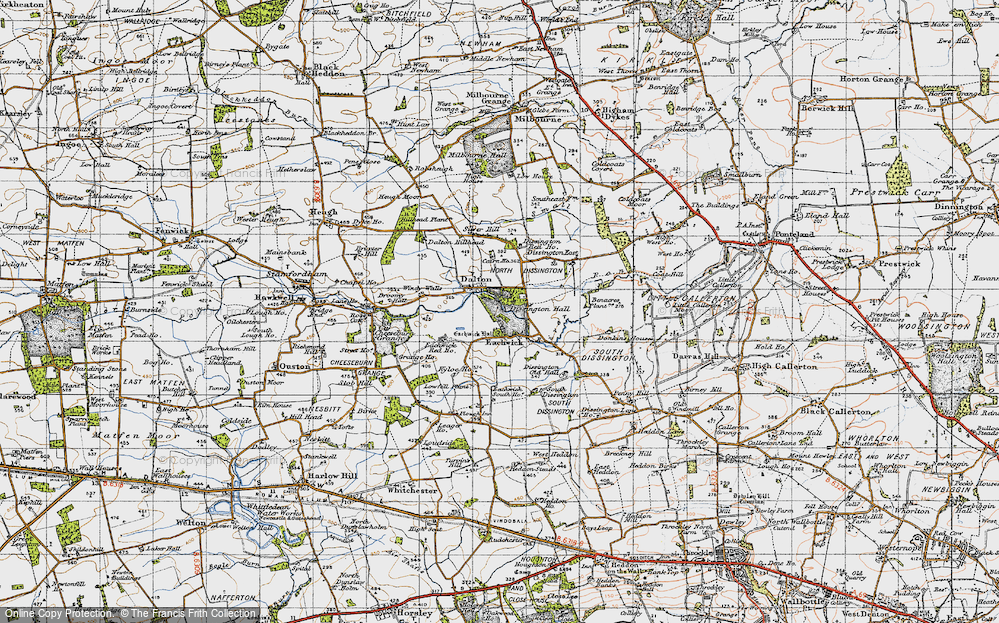 Old Map of Eachwick, 1947 in 1947