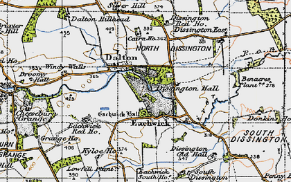 Old map of Eachwick in 1947