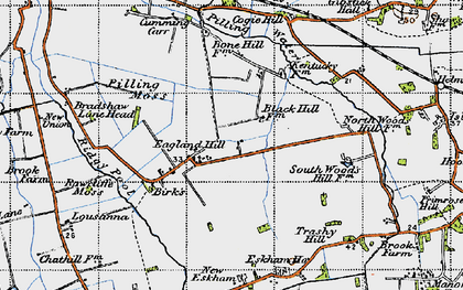 Old map of Eagland Hill in 1947