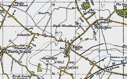 Old map of Eagle Moor in 1947