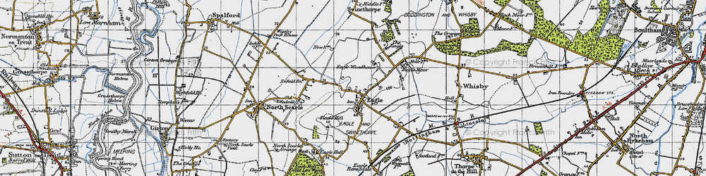 Old map of Eagle Moor in 1947