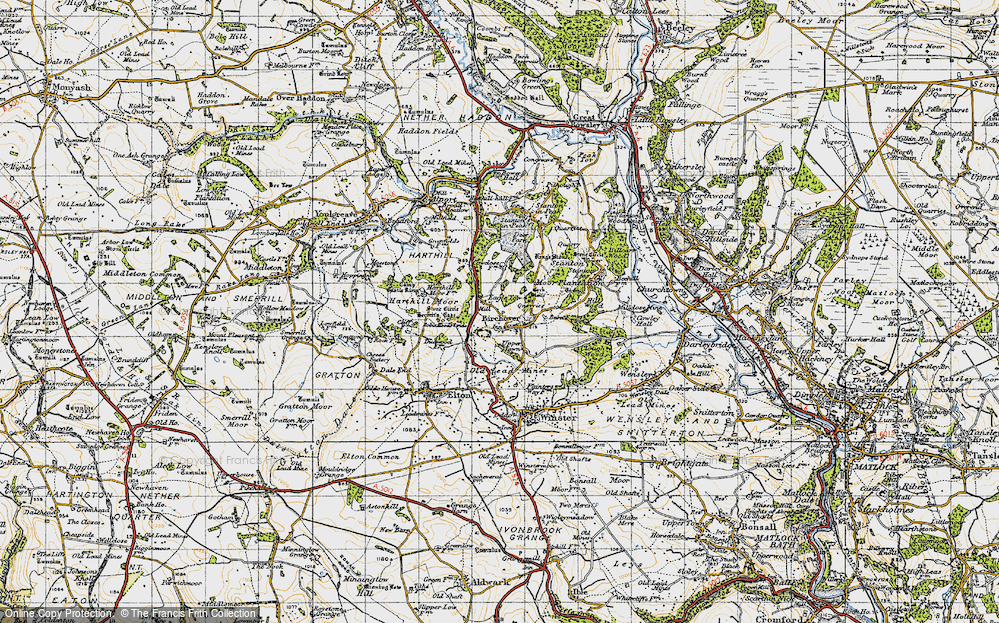 Old Map of Eagle Tor, 1947 in 1947