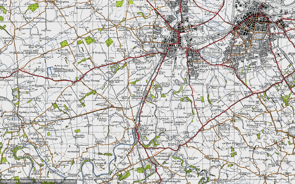 Old Map of Eaglescliffe, 1947 in 1947