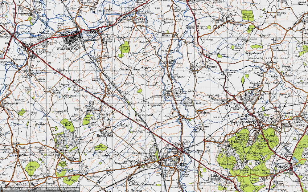 Old Map of Eaglestone, 1946 in 1946