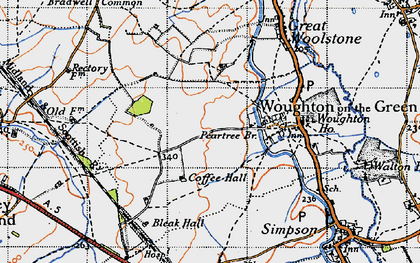 Old map of Eaglestone in 1946