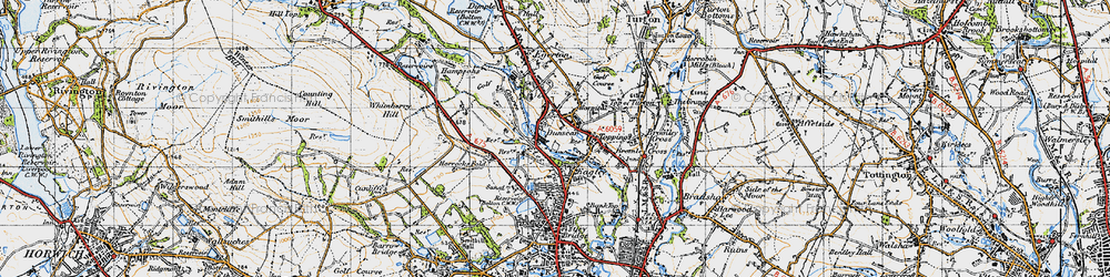 Old map of Eagley in 1947