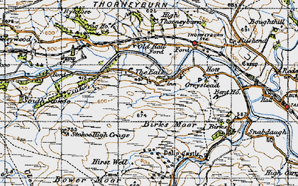 Old map of Birks Moor in 1947