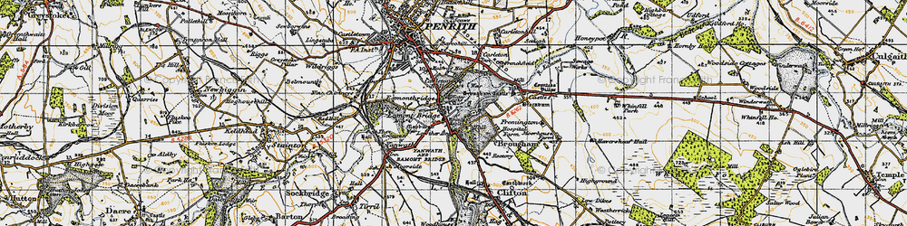 Old map of Eamont Bridge in 1947