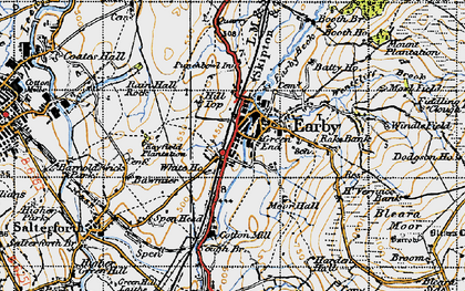 Old map of Earby in 1947