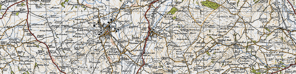 Old map of Earby in 1947