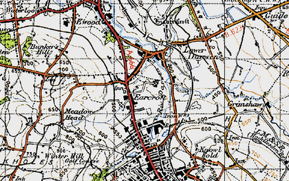 Old map of Earcroft in 1947