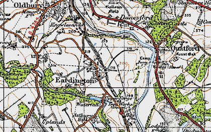 Old map of Eardington in 1946