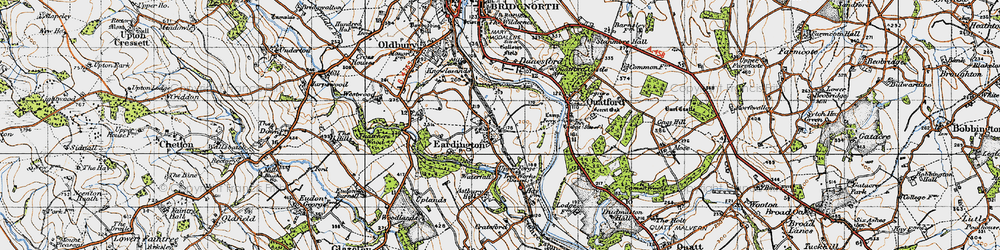Old map of Eardington in 1946