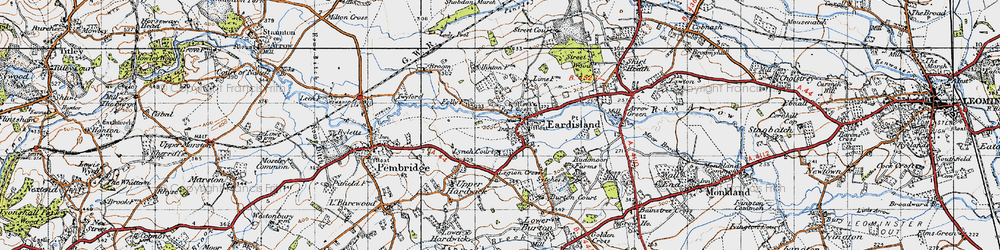 Old map of Eardisland in 1947