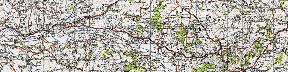 Old map of Eardiston in 1947