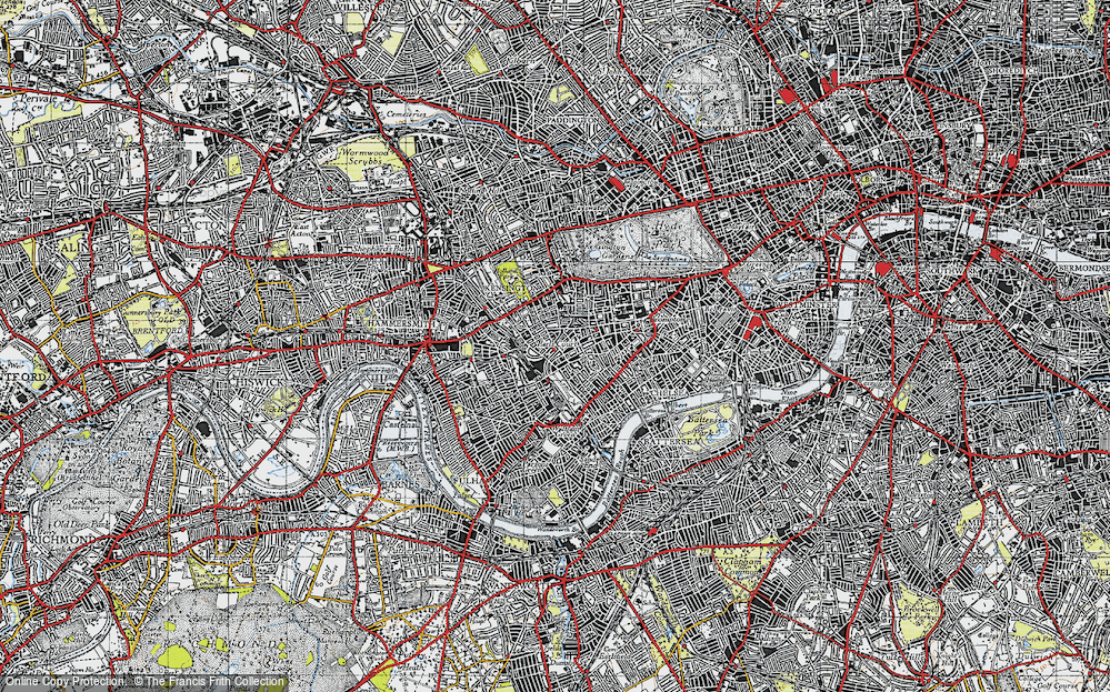 Old Map of Earl's Court, 1945 in 1945