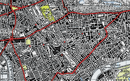 Old map of Earl's Court in 1945