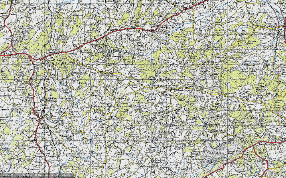 Old Map of Earl's Down, 1940 in 1940