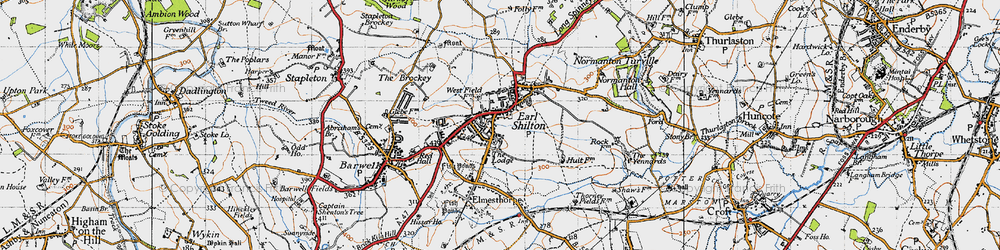 Old map of Earl Shilton in 1946