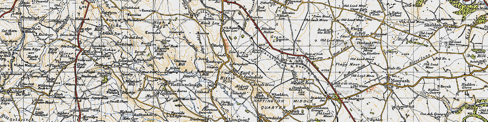 Old map of Brier Low in 1947