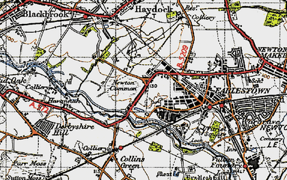 Old map of Earlestown in 1947