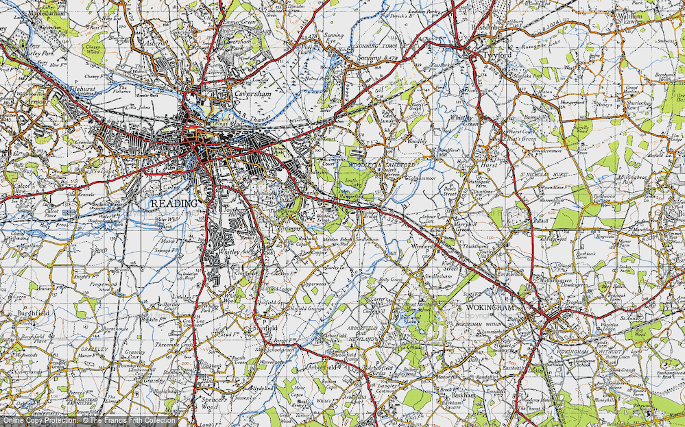 Old Map of Earley, 1940 in 1940