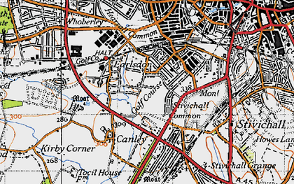 Old map of Earlsdon in 1946