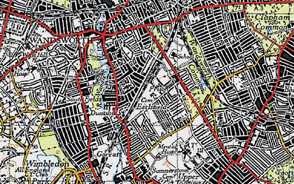 Old map of Earlsfield in 1945