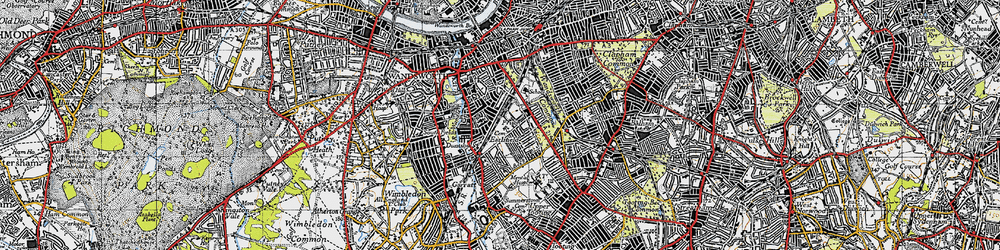 Old map of Earlsfield in 1945