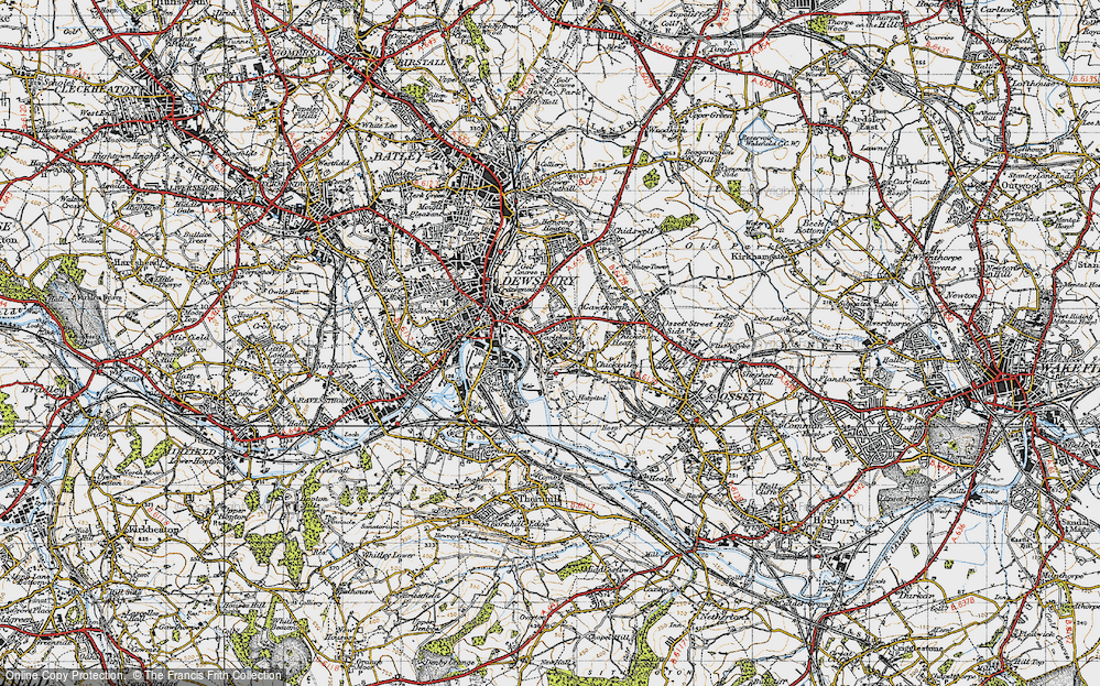 Old Map of Earlsheaton, 1947 in 1947