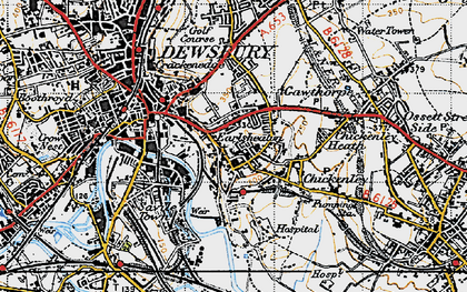 Old map of Earlsheaton in 1947