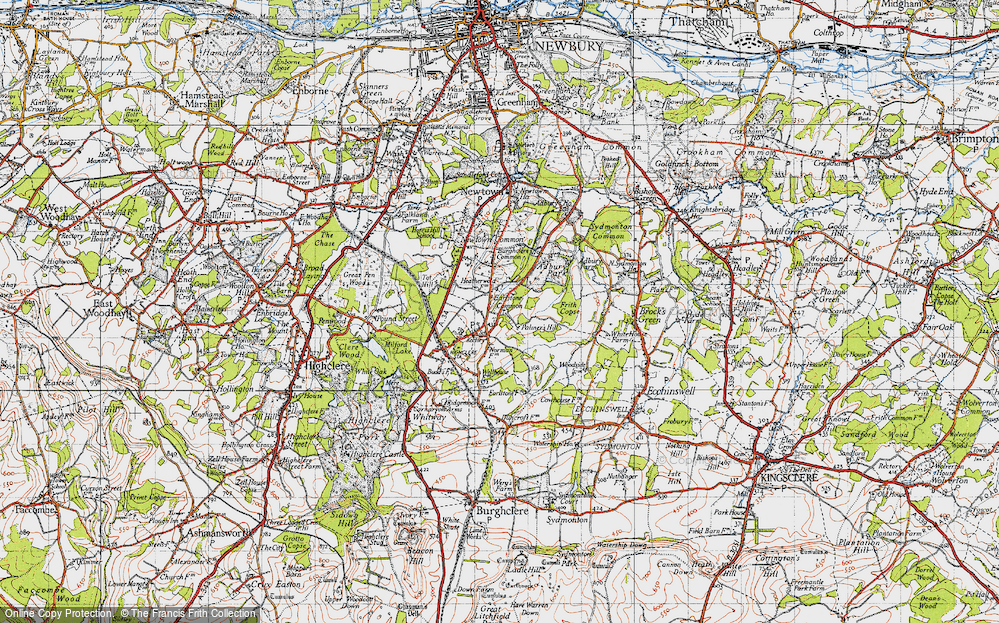 Old Map of Earlstone Common, 1945 in 1945
